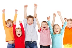 Group of smiling children. 