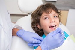 Child during dental exam.