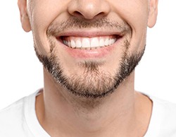 man’s smile close-up