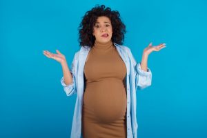 pregnant woman puzzled expression